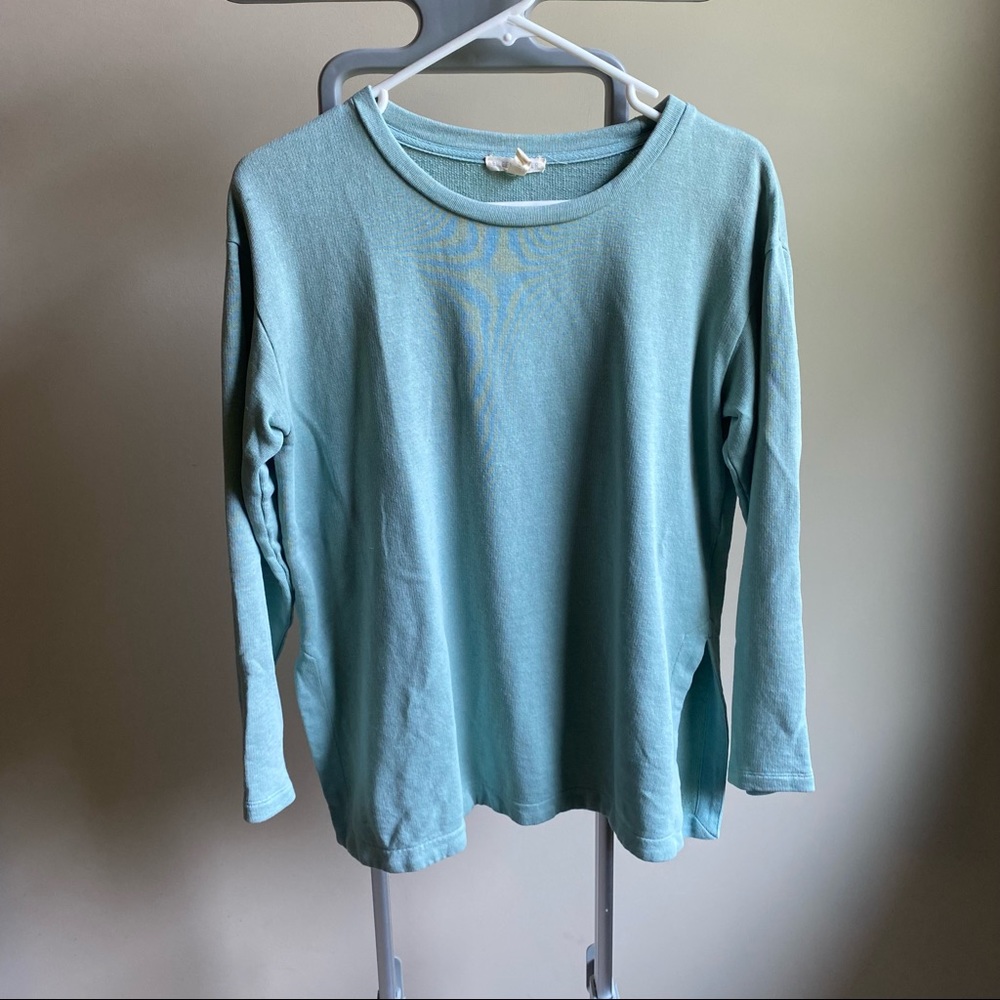 Eileen Fisher Organic Cotton crew neck mint top XXS